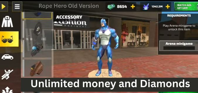 rope hero old version unlimited money and gems