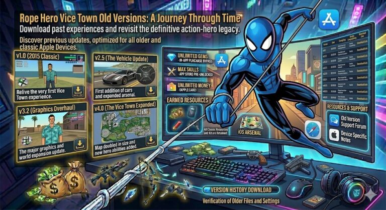 Download Rope Hero Vice Town Old Versions
