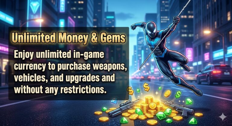 Rope Hero 3 Mod APK v2.8.3 (Unlimited Money & Gems) – 2026
